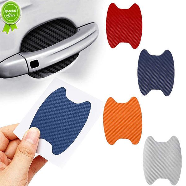 Novedad, 1 Uds., pegatina para puerta de coche de fibra de carbono, cubierta resistente a los arañazos, película protectora para manija de coche, accesorios de estilo Exterior para coche