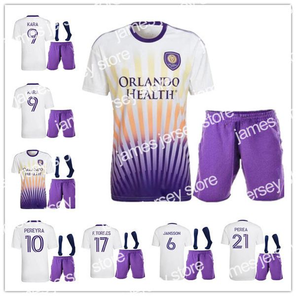 Nouveau Nouveau 2022 2023 Orlando City SC KARA PEREYRA Kit enfants Maillots de football RUAN JANSSON PATO F. TORRES PEREA Domicile Maillot de football blanc