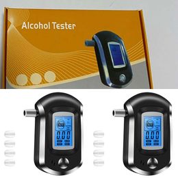 Nieuwe nieuwe 2023 Nieuwe Digital Mini Professional Police AT6000 Alcohol Tester Breath Drunk Driving Analyzer LCD -scherm