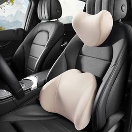 new NEW 2024 Memory Foam Car Headrest Neck Pillow Washable Waist Pillow for Car Seat Back Cushion Auto Lumbar Pillow Relieve Body Memory