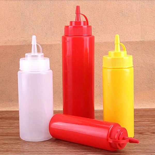 Nouveau nouvel outils de cuisson de bouteille de sauce 2024 bouteille en plastique bouteille d'huile de rangement d'huile de rangement condiments contesseur de vinaigre accessoires