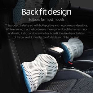 Nieuwe nieuwe 2024 met schuimgeheugenkussens Auto hoofdsteun Lumbale stabilisator Auto Set Reiskussenkussen voor stoel Taille Rest Pillow Auto Lumbar Pillow