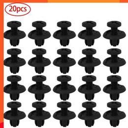 Nieuwe nieuwe 20 -stcs plastic zwarte houder clips bevestigingen bumper Fender kap sulste schildschildbeschermer 8mm gat gaten assortiment clip