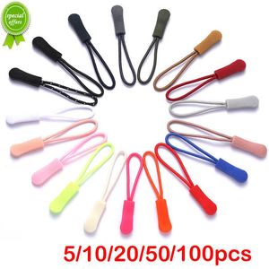 Nouveau nouveau 5-100 pièces tirette tirette fin ajustement corde étiquette pince de remplacement boucle cassée fixateur cordon zip onglet sac de voyage valise tente