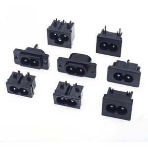 NOUVELLE NOUVEAU 5PCS IEC320 C8 Black 2 Terminal Plug Plug Entrole Socket AC 250V 2.5A SOCKET SIGNIFICATION