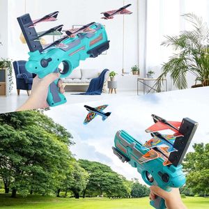 Nieuw Nieuw Vliegtuig Launcher Bubble Catapult met 4 Klein Vliegtuig Speelgoed Grappig Vliegtuig Speelgoed voor Kinderen Vliegtuig Katapult Pistool Schieten Spel Geschenken