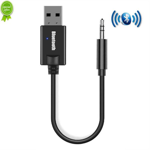 Nuevo Kit de coche receptor Bluetooth Mini USB 3,5 MM Jack AUX Audio Auto MP3 música Dongle adaptador para teclado inalámbrico FM Radio altavoz