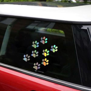 Nieuwe nieuwe autokat poot afdrukken sticker creatief 3D dier voetafdruk sticker zonnebrandcrème waterdichte automatische deur venster paster exterieur accessoires