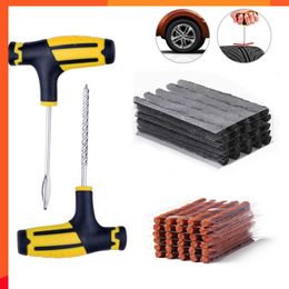 Nouveau nouveau Kit de réparation de pneus de voiture outils avec bandes de caoutchouc Tubeless pneu crevaison cloutage ensemble pour camion moto voiture accessoires