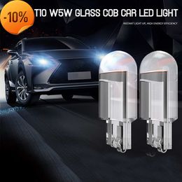 Nieuwe nieuwe COB LED W5W T10 Pure Glass Car Light Bulb 6000K Wit Auto Auto Auto Auto Automobiles Lichtplaat Lamp Dome Licht Reading DRL -stijl 12V