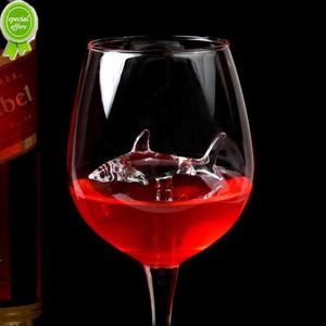 Nouveau nouveau Design gobelet whisky verre dîner décorer cristal fait à la main pour fête verre intégré requin verre à vin