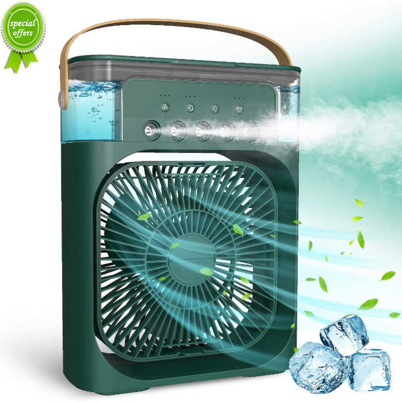 Neue Neue Desktop Elektrische Ventilator Luftkühler Wasser Kühlung Spray Fan Tragbare Klimaanlage USB Befeuchtung Fan Mini Luftbefeuchter