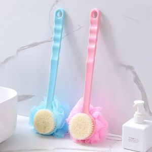 Nouveau nouveau côté double frottement de bain arrière brosse de bain doux poignée longue poignée suspendue de type suspend