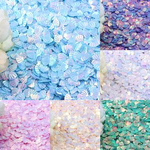 Nouveau Nouveau coquillage irisé confettis coquille paillettes colorées étincelles pour sirène thème décor bébé douche sous la mer fête