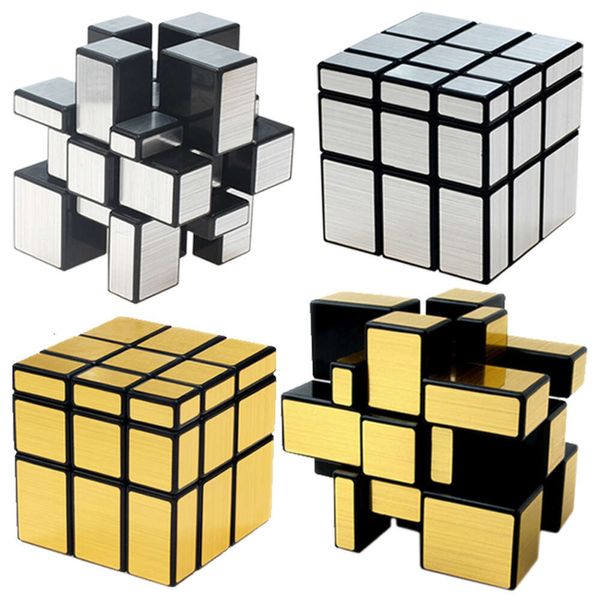 Nouveau Nouveau Cube miroir magique 3x3x3 or argent Cubes de vitesse professionnels Puzzles jouets éducatifs professionnels pour enfants adultes cadeaux