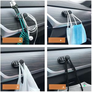 Nieuwe nieuwe mini -auto haak multifunctionele huistelefoonsleutel zelfklevende wandhanger kabelorganisator Auto -opslag
