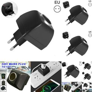 Nouveau nouveau 1 pièces adaptateur d'alimentation monté allume-cigare chargeur convertisseur pour voiture appareil électronique utilisation à la maison Acce I8o2