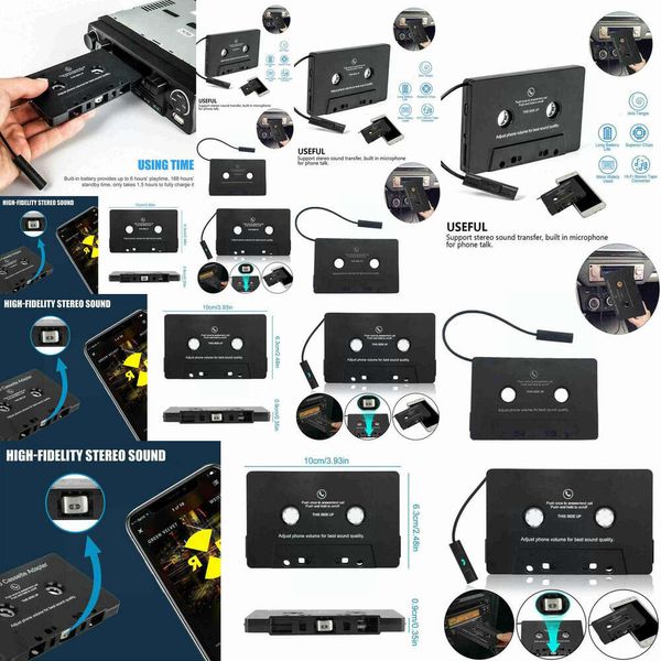 Adaptateur stéréo pour Smartphone, bande Audio pour voiture, Bluetooth, Cassette Aux universelle K5h3