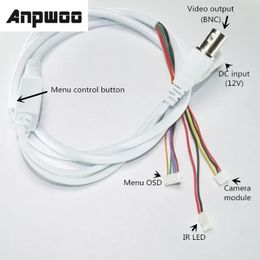 Nueva nueva cámara CCTV Cable de video Cable de 11 núcleos Entrada de CC BNC Botón de menú OSD para la cámara CCTV (6pin 1.25 mm 3pin 1.5 mm 2pin 2.0 mm) Cable BNC de 11 núcleos BNC