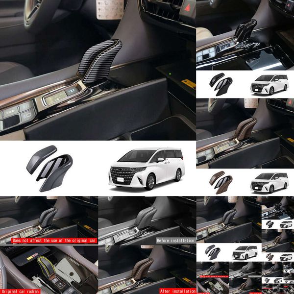 Nouveau Nouveau nouveau pour Toyota Alphard Vellfire 40 série 2023 2024 pommeau de levier de vitesse couvercle de tête LHD RHD style accessoire intérieur de voiture