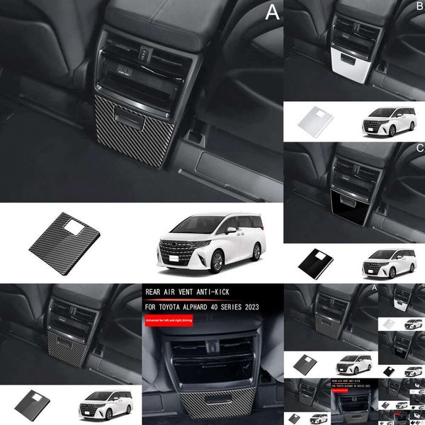 Nuevo Nuevo Nuevo Japón para Toyota Alphard/Vellfire 40 Series 23 Salida de aire trasera Panel antipatadas Accesorios para automóviles Pegatinas decorativas al por mayor N8v8