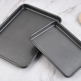 Nieuw nieuw rechthoekig koolstofstaal Nitaanvalsbrood Bakvak Bakbak Zwart Diy Pannen voor keuken 14 inch voor keukenpannen voor keukenpannen