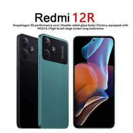 Nouveau téléphone mobile REDMI 12R Intelligent 5G avec connectivité réseau complète, cartes, double veille, taux de rafraîchissement élevé à grand écran à longue batterie de la batterie