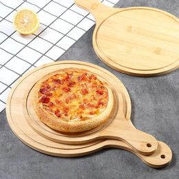 Nouvelle nouvelle planche à découper en bois rond planche à découper à poignée en bois massif planche à pizza pain peut accrocher la planche à découper pour planche à bois massif
