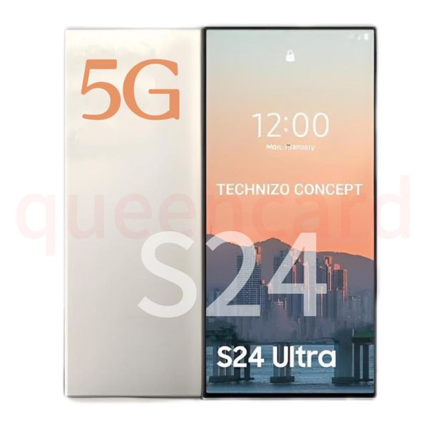 Nouveau nouveau téléphone portable Ultra Ultra Unlock Smartphone 5G 4G LTE OCTA Core 6,8 pouces Punch-Hole Full-Screen Face Face ID 20MP CAME CAMERIE ANGLAIS