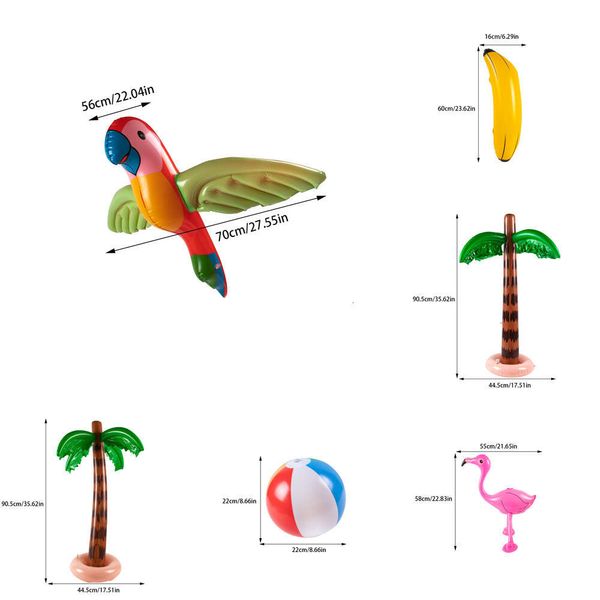 Nouveau Nouveaux jouets Iatable cocotiers palmiers jouet hawaïen Tropical fête décorations été plage piscine décor pour enfants