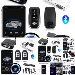 Nieuwe nieuwe universele Auto Auto Remote Start Stop Kit Bluetooth Mobiele telefoon App Control Engine Ignition Open Trunk PKE Keyless Entry Car Alarm