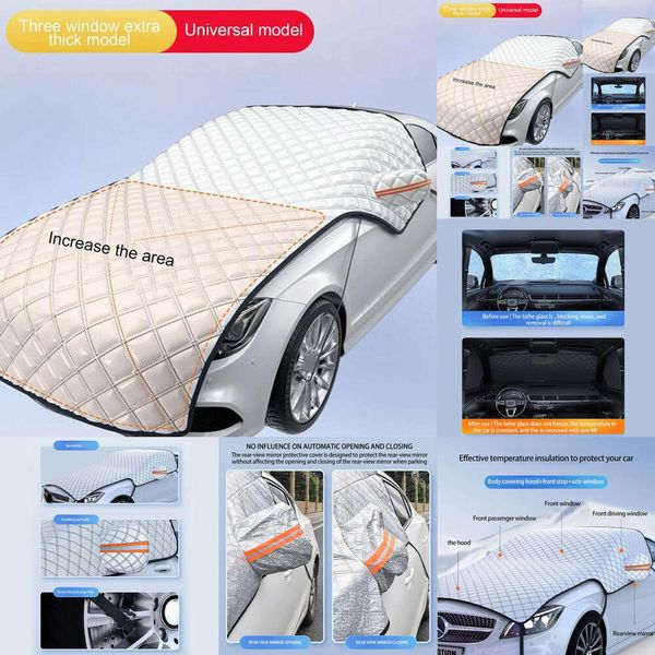 Nouveau Nouveau universel épaissir capot de voiture protéger Anti-gel parasol couverture Anti-neige pare-brise protecteur fournitures