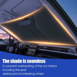 Nieuwe nieuwe upgrade auto front windscherm zon schaduw deksels zilver gecoate doek UV -beschermer warmte isolatie zon vizieren cover auto interieur accessoires
