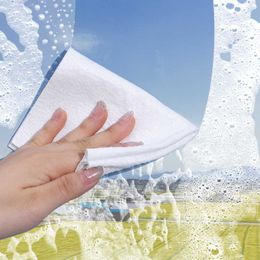 Nouvelle mise à niveau Microfibre Microfibre Blanc Nettoyage de nettoyage de magie pas de filigrane Cossée en verre Wixable Réutilisable Verbe Verre Verre outils pour la cuisine serviette à domicile