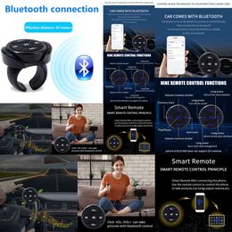 Nueva nueva actualización Botón de medios Bluetooth inalámbricos Controlador remoto MotorcLer Motorcy Cicicleta Volear música mp3 Music Play para iOS Android Phone Tablet