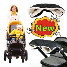 Novo inverno carrinho de mão muff carrinho de bebê carrinho de bebê pele quente velo capa mão buggy carrinho de embreagem muff luva carrinho acessórios