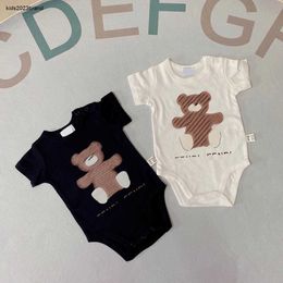 Nieuwe pasgeboren jumpsuits pop beer patroon print baby bodysuit maat 59-90 peuter kleding designer baby kruipen pak 24Feb20