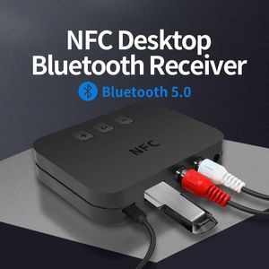 Nieuwe NFC Bluetooth Audio -ontvanger 3.5mmaux Auto Bluetooth -luidsprekerontvanger RCA Bluetooth -adapter
