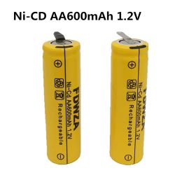 Nouveau Ni-CD 1.2V AA Batterie rechargeable 600mAh Batteries Soudage Tabs Solder pour Philips Electric Shaver Razor Brosse
