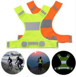 Nieuwe Night LED -gadget Running Outdoor Led Reflective Safety Vest Jacket voor fietsen Hoog zichtbaarheid 2 kleuren ZZ