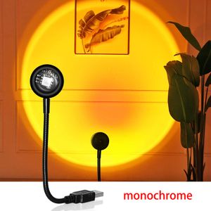 Nieuwe nachtlichten draagbare USB Sunset Light Led Lamp Galaxy Light Projector Slaapkamer Decorverlichting Live decoratief