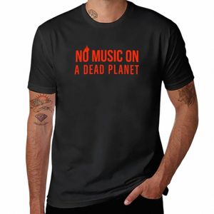 Nouveau No Music On A Dead Planet T-Shirts hauts mignons hauts t-shirts blancs unis hommes P4c1 #