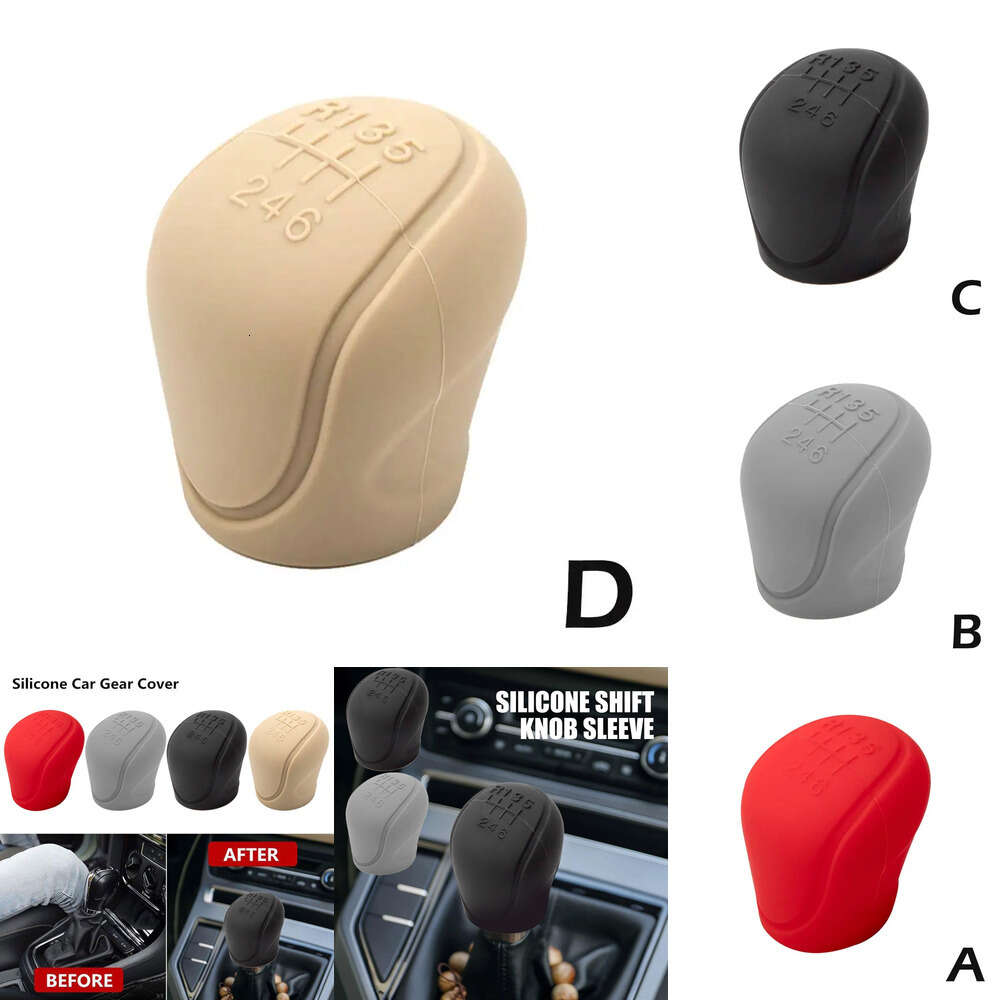 New Non-Slip Silicone Gear Manual 6 Gears Shift Protector For Interior Accessories Car Knob Cover A6f1