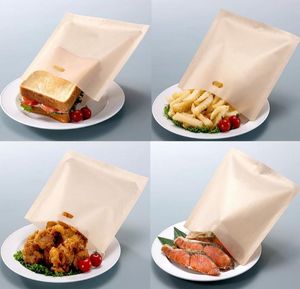 Nouveaux sacs grille-pain réutilisables antiadhésifs résistants à la chaleur Sandwich frites sacs chauffants accessoires de cuisine outils de cuisine Gadget