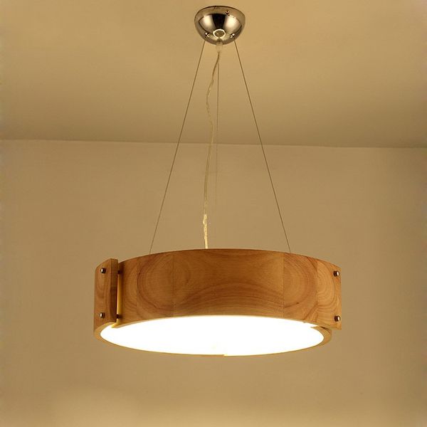 NOUVELLE lampe à suspension en bois massif nordique pour l'éclairage à la maison abat-jour en bois suspendu moderne salle à manger luminaire de Restaurant