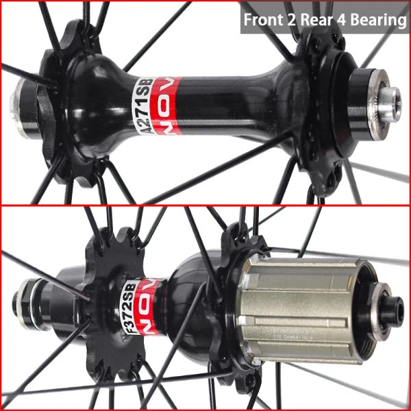 Nouveau novatec 700c roues de vélo de route en alliage double couche Rim A271 / F372SB Light Bicycle Hubs 20 24hole 4berings 7/11