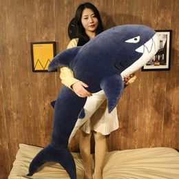 Nueva novedad 60150 cm tiburón gigante juguetes de peluche animal suave relleno almohada para dormir larga juguetes para cumpleaños regalos de año nuevo niños Gir1197275