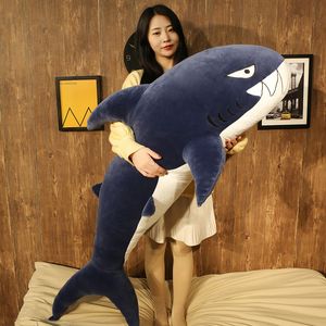 Nieuwe Nieuwigheid 60150 cm Giant Shark Knuffels Zacht Dier Gevuld Lang Slapen Kussen Speelgoed voor Verjaardag Nieuwjaar Geschenken Jongens Gir1197275