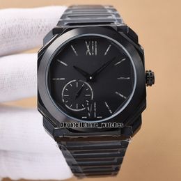 NIEUWE OCTO FINISSIMO 103077 MIYOTA AUTOMATISCHE MENS WATCH 41 MM PVD ZWARTE STAAL CASE GENTEN FASHIENINGS SPORT WAARDEN Roestvrij stalen armband