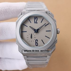 Nuevo Octo Finissimo Titanium Case Watch 102945 Miyota Reloj automático para hombre 41 mm Gray Dial Gents Relojes deportivos de moda Pulsera de acero inoxidable 15 colores